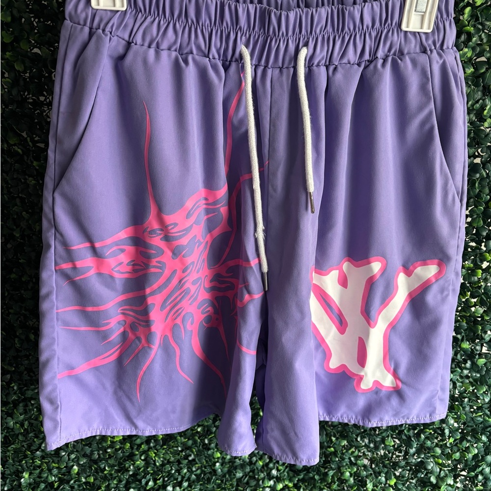 Purple Graphic Men's Shorts